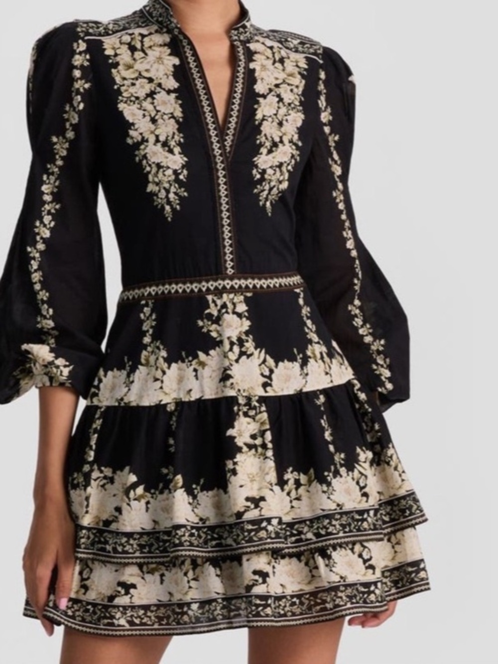 Alice + Olivia Valencia Mini Dress in Free Falling